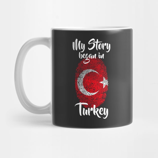 Turkey Flag Fingerprint My Story DNA Turkish by Your Culture & Merch